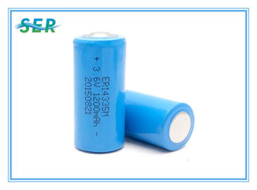 Tipo a spirale metro di dimensione ER14335M For Water Heating della batteria di pile 2/3AA del litio di 3.6V 1200mAh