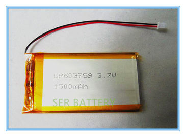 Litio Ion Polymer Battery Pack, batteria LP603759 3.7v 1500mah del PC della compressa del polimero di 063759 Lipo
