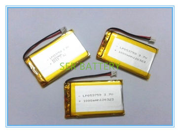 Vita di ciclo ultra sottile della batteria 503759 3.7V 1300mAh del polimero del litio 500 per l'inseguitore di GPS