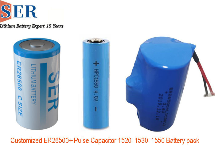 Condensatore di impulso ibrido del pacchetto della batteria di ER26500 SPC1530 HLC1550A HPC1550 Li SOCL2 per il prodotto di IOT
