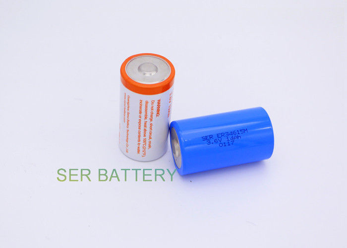 Dimensione non ricaricabile ER34615M del cloruro di tionile del litio di alto potere della batteria di Li SOCL2 3.6V D