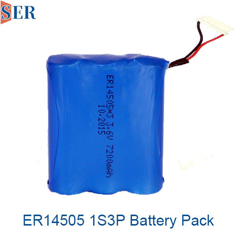 Batteria del metallo del litio di dimensione 2/3A della batteria 1S3P 3.6V 7.2V 10.8V ER 2/3A di ER14505 Li SOCL2