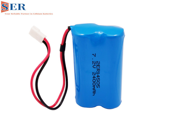 Connettore del cavo della batteria ER14505-2S 7.2V 2400mah di 2ER14505 2S1P Li SOCL2 per il metro