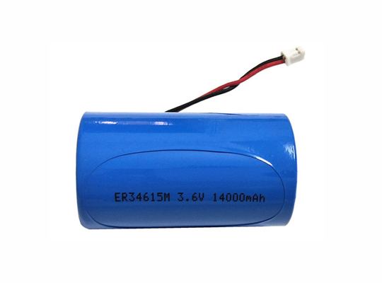 3,6 la dimensione ER34615M/W200A ER34615M/W200C ER34615M-T1 del litio D della batteria di volt 14AH Li SOCL2 con cavo conduce il connettore