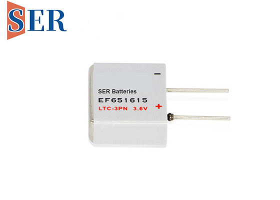 batteria prismatica di 400mAh EF651615 Li SOCL2 con 4 perni della lega per saldatura di U