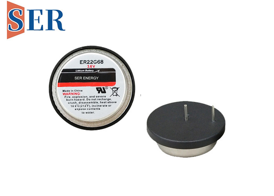 Le cellule del wafer della batteria di ER22G68 LiSOCl2 inarcano il tipo 3.6V non ricaricabile