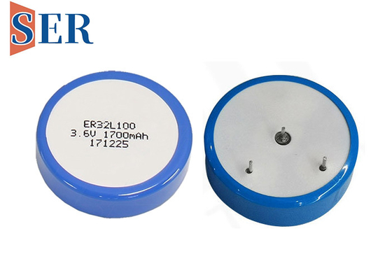 Tipo ad alta temperatura batteria primaria del wafer delle cellule del bottone ER32L100 del cloruro di tionile del litio di ER32100T 1/6 D