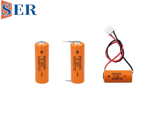 Litio ER10/28 di dimensione della batteria 500mAh 3.6V 2/3AAA di ER10280 Li SOCL2