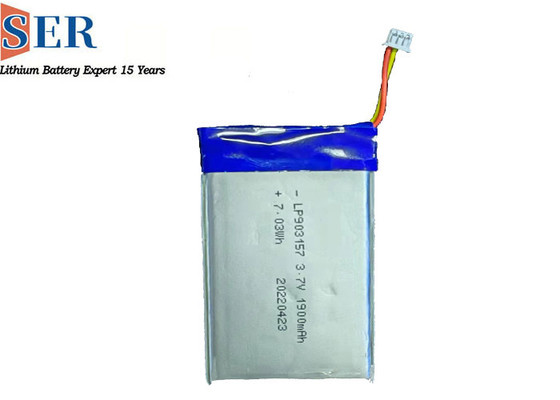 Pacchetto unicellulare rettangolare 2.75wh 1900mAh di Li-Ion Polymer Batteries 3.7V pianamente prismatico